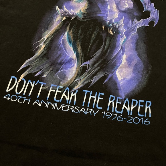 🎸 '16 Blue Oyster Cult Band Don't Fear Reaper 40th Ann. Intense Purple Graphic T - Picture 6 of 15